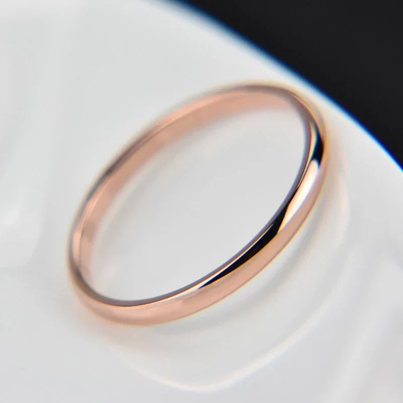 Enkel ring i silver och roséguld