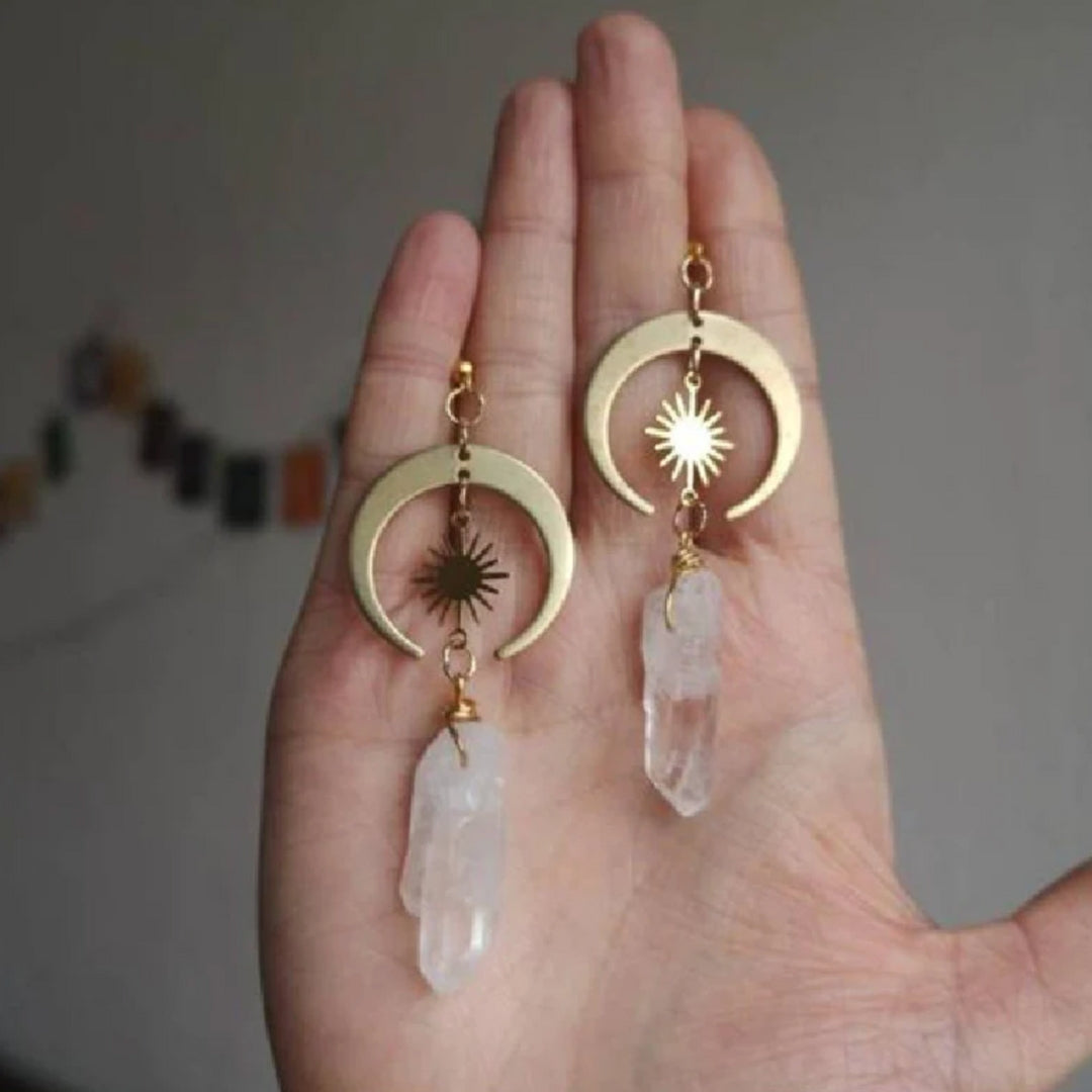 Quartz Boho örhängen i guld