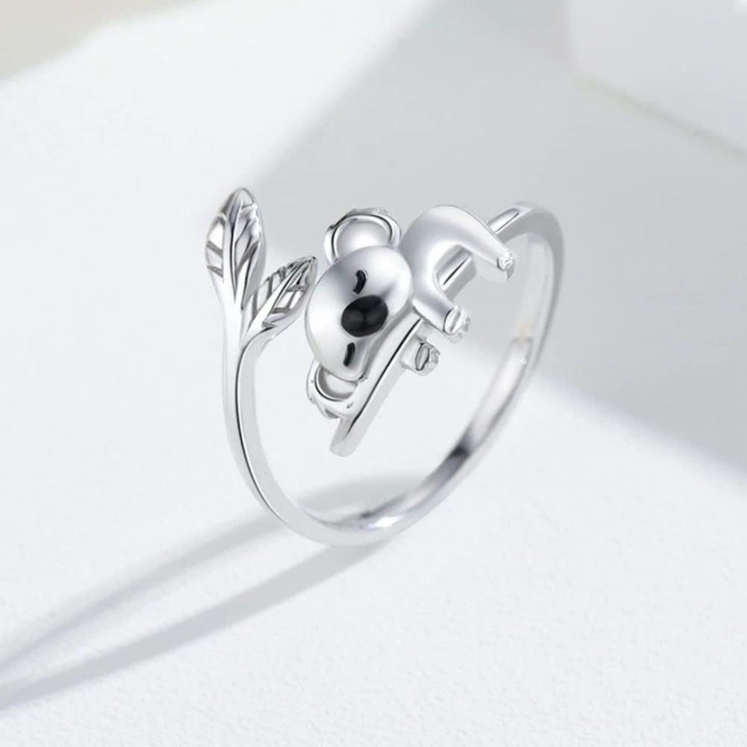 Justerbar Koala Ring i 925 Sterling Silver