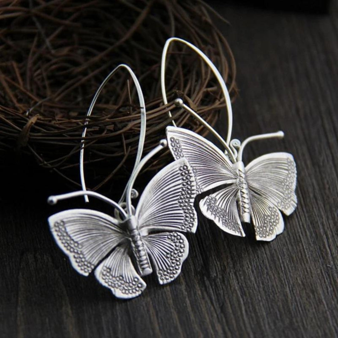 Happy Butterflies Boho Örhängen i 925 Sterling Silver