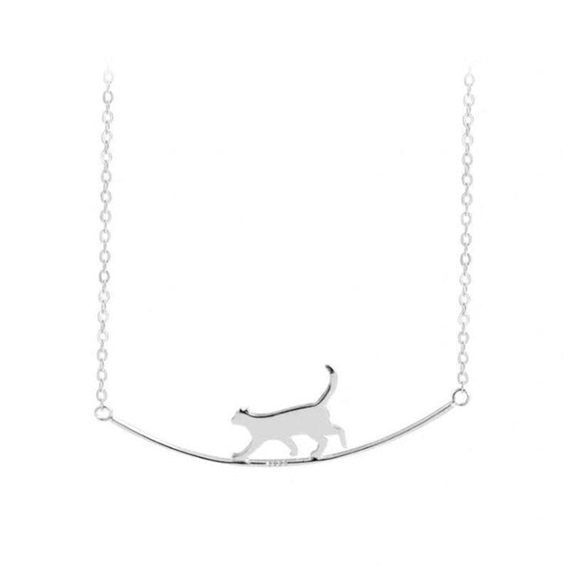 Katt Halsband i silver