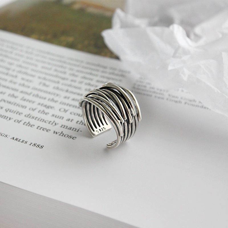 925 Sterlingsilver Justerbar Skiktad Ring