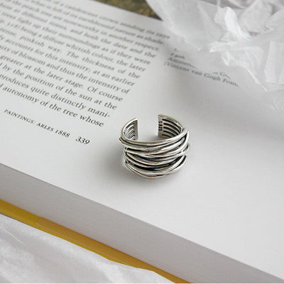 925 Sterlingsilver Justerbar Skiktad Ring